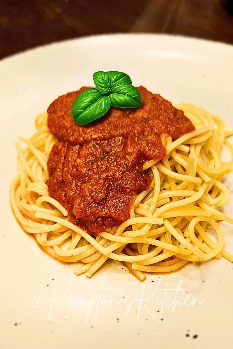 Simple Homemade Tomato Basil Sauce with Roasted Garlic